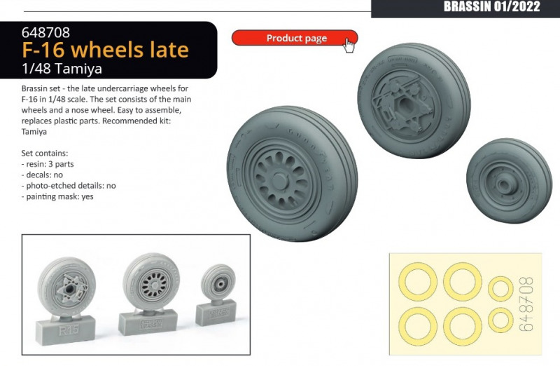 Eduard Brassin - Brassin F-16 wheels late 1/48