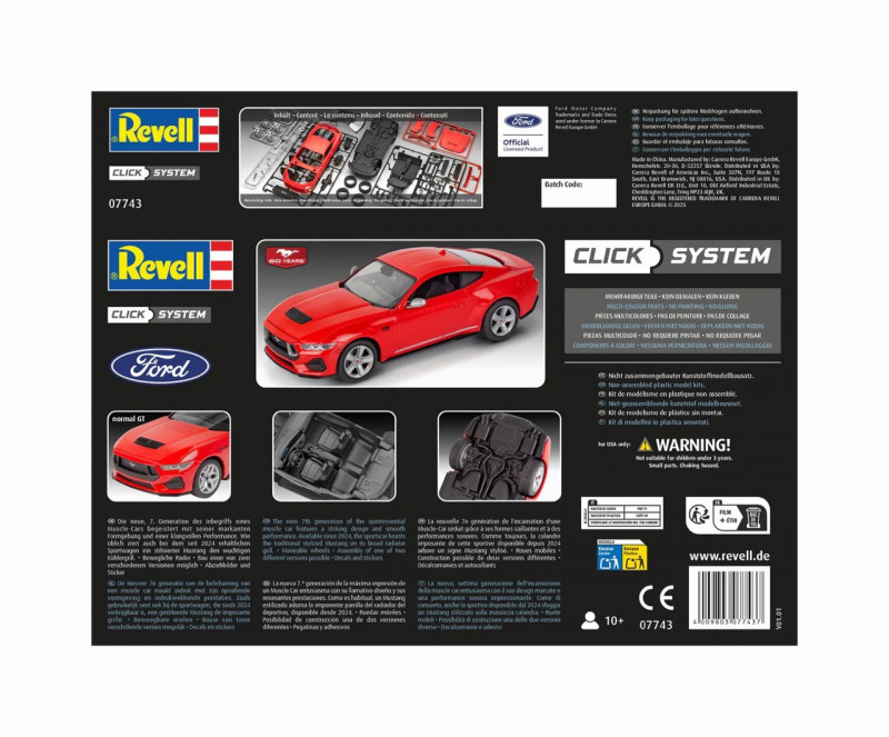 Die Rückseite der Verpackungsbox im Überblick. (Grafik: Revell)