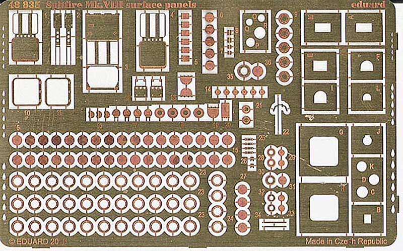 Eduard Ätzteile - Spitfire Mk. VIII surface panels