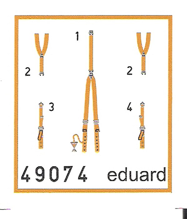 Eduard Ätzteile - Spitfire Mk. VIII Seatbelts SUPERFABRIC