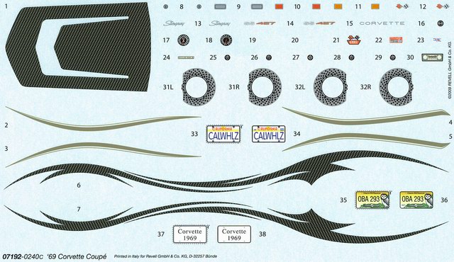 Der Decalbogen wurde sauber gedruckt