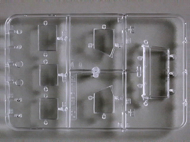 Der Spritzling mit den transparenten Teilen