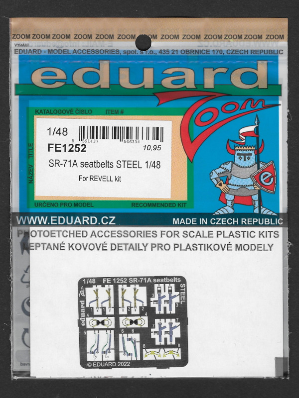 Eduard Ätzteile - SR-71A seatbelts STEEL 1/48