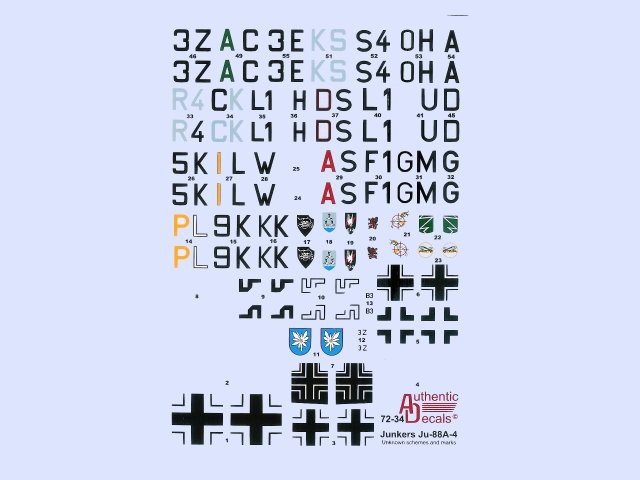 Authentic Decals - Junkers Ju88A-4