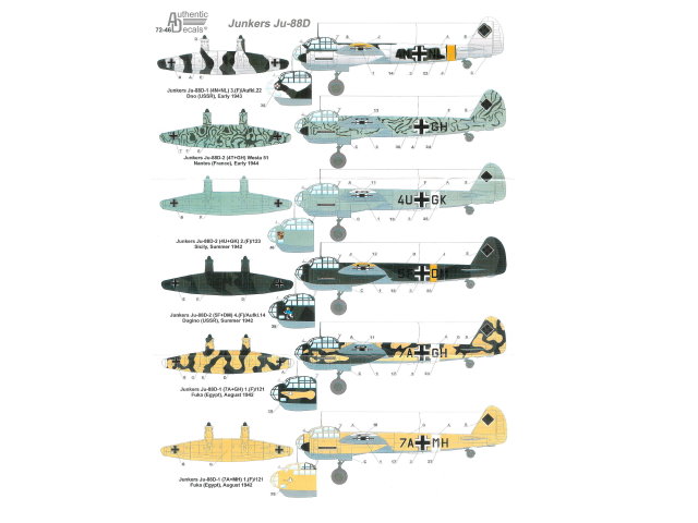 Authentic Decals - Junkers Ju-88D