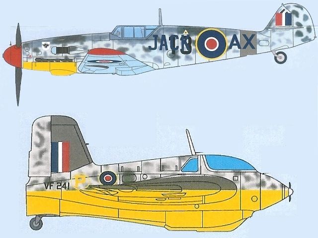 Bf109 G-4 und Me163 B-1a
