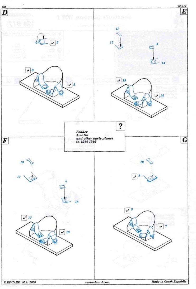 Eduard Ätzteile - Seatbelts German WWI