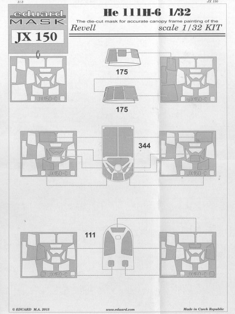 Eduard Mask - He 111 H-6 Mask