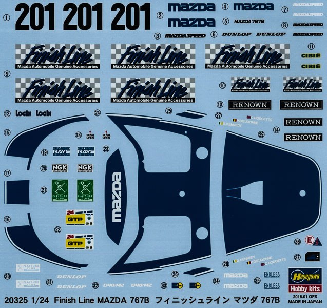 Hasegawa - Finish Line Mazda 767B 