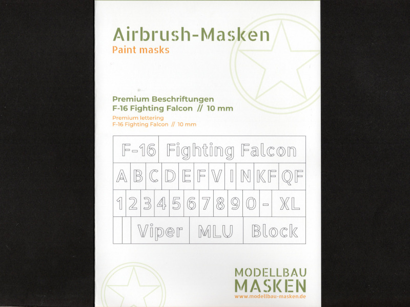 Modellbau-Masken - F-16 Fighting Falcon