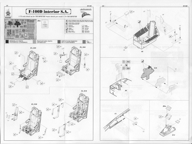 Eduard Ätzteile - F-100D interior S.A.