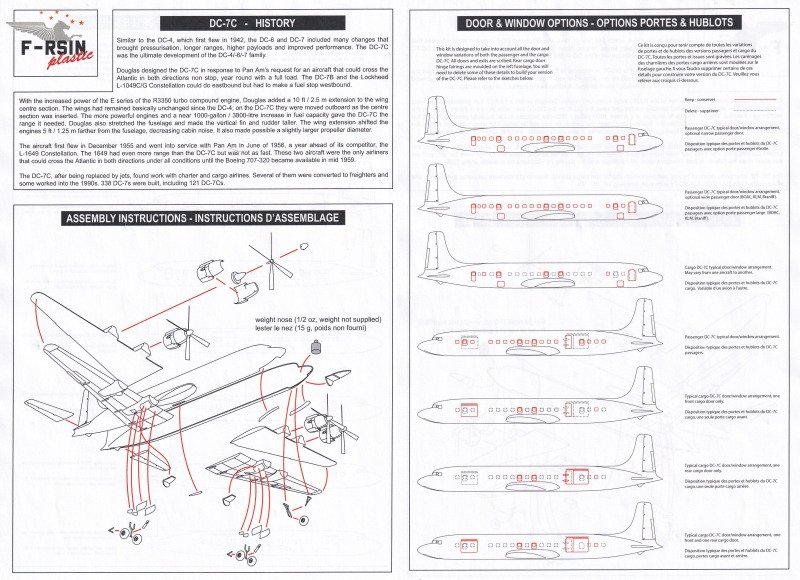 F-RSIN - Douglas DC-7C Braniff