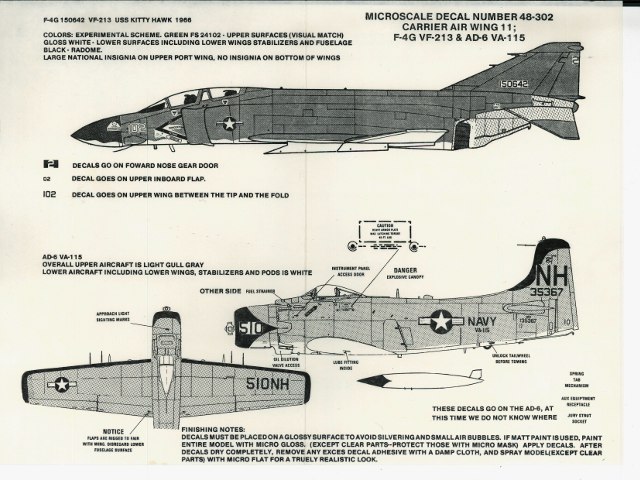 Superscale International - Carrier Air Wing 11, AD-6 VA-115 & F-4G VF-213