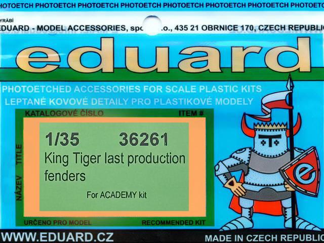 Eduard Ätzteile - King Tiger last production fenders