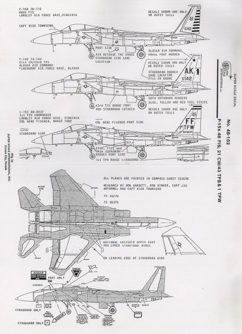 Superscale International - F-15's: 48th FIS, 23rd CW/43rd TFS & 1st TFW