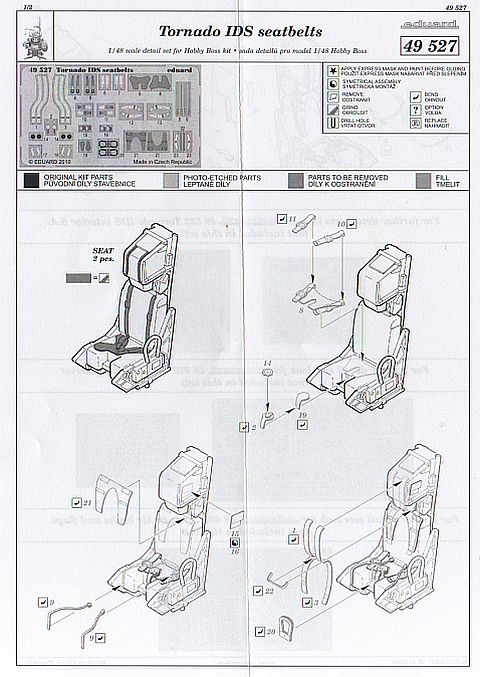 Eduard Ätzteile - Tornado IDS seatbelts