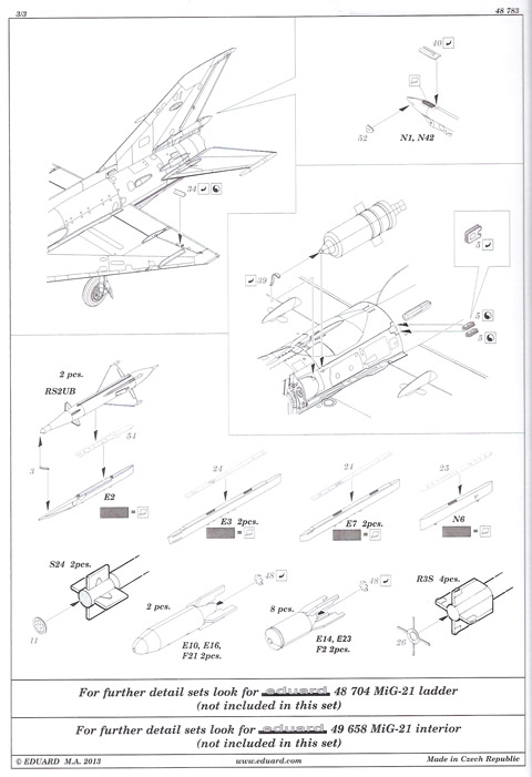 Eduard Ätzteile - MiG-21PFM