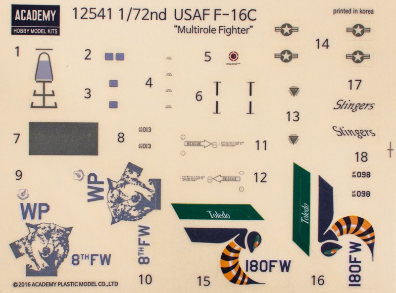 Academy - USAF F-16C Multirole Fighter