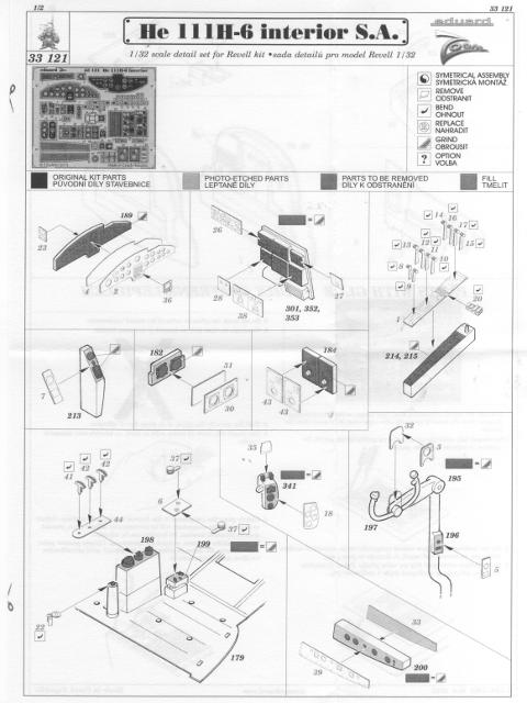 Eduard Ätzteile - He 111H-6 interior S.A.