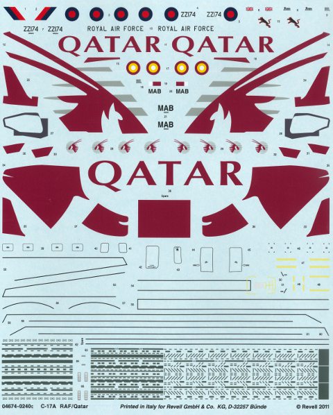 Revell - C-17A Globemaster RAF/Qatar