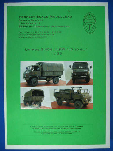 Perfect Scale Modellbau - Unimog S404 - LKW 1,5 ton gl