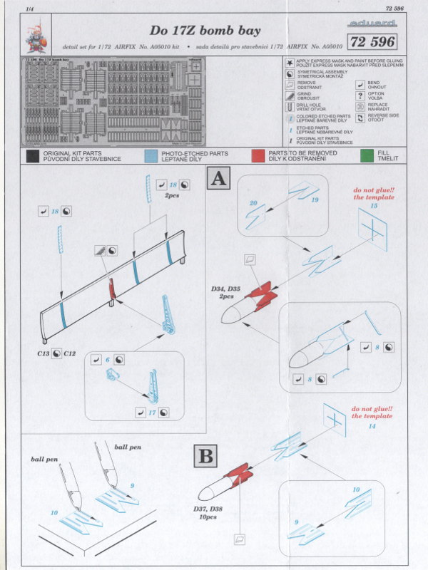 Eduard Ätzteile - Do 17Z bomb bay