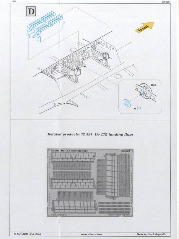 Eduard Ätzteile - Do 17Z bomb bay