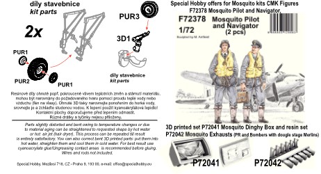 CMK - Mosquito Mainwheels and Tailwheel w/Leg for Special Hobby