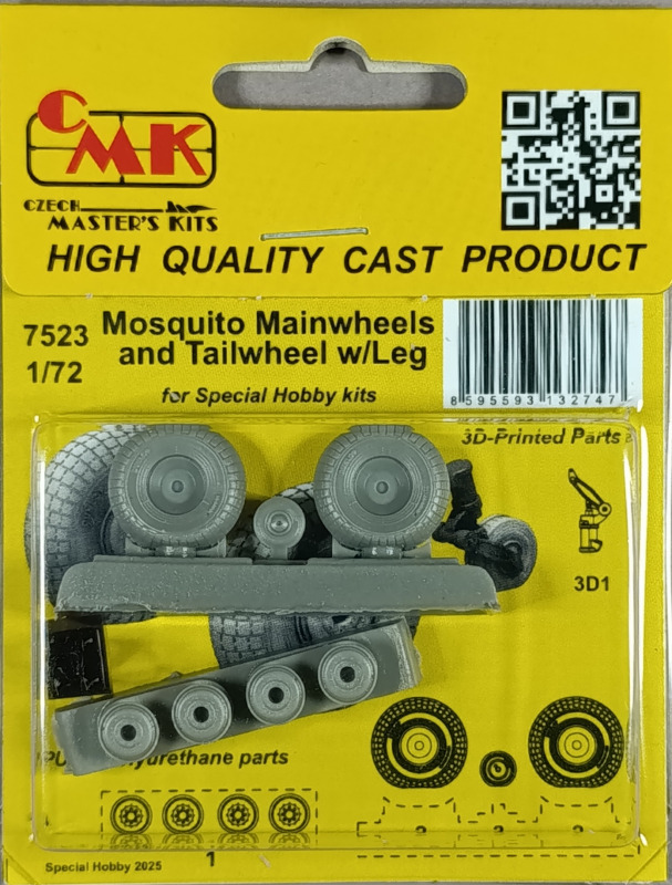 CMK - Mosquito Mainwheels and Tailwheel w/Leg for Special Hobby
