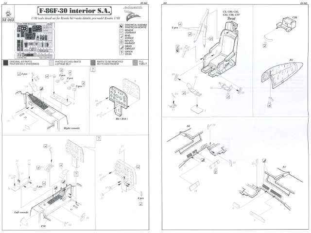 Eduard Ätzteile - F-86F-30 Interior Self Adhesive