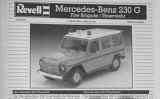 Revell - Mercedes Benz 230 G "Feuerwehr"