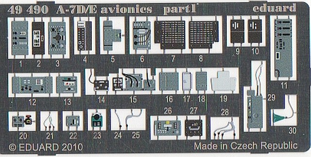 Eduard Ätzteile - A-7D/E avionics