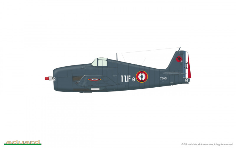 F6F-5 1/48 - F6F-5, LV Gérard de Castelbajac, Flottile 11F, Haiphong Cat Bi, Indochina, March 1954