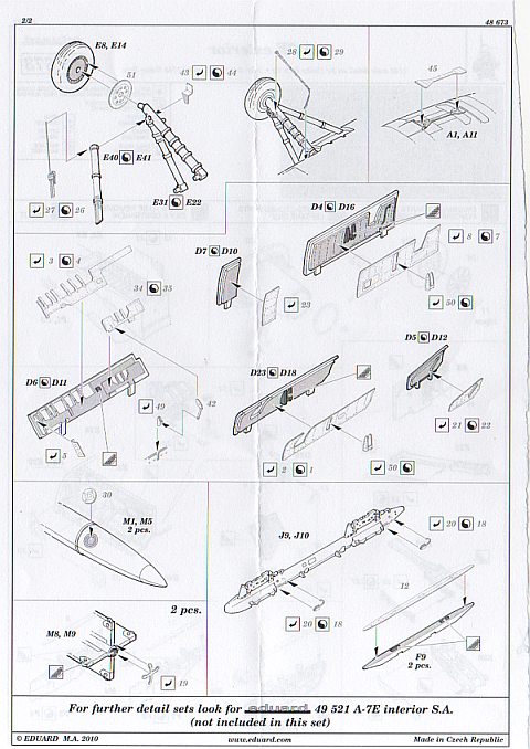 Eduard Ätzteile - A-7E exterior