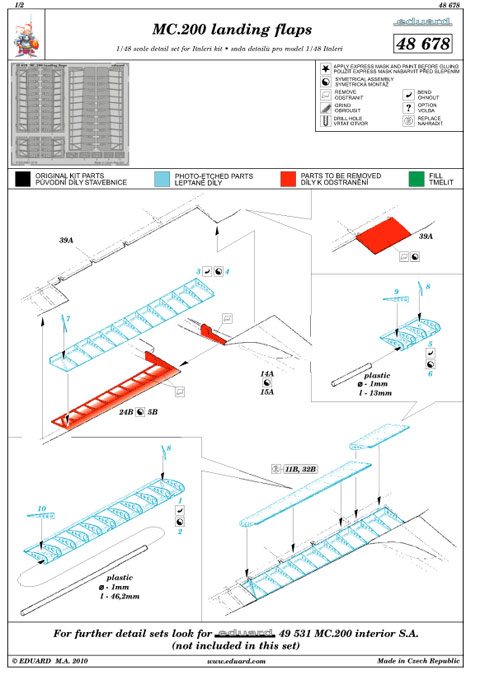 Eduard Ätzteile - MC.200 landing flaps