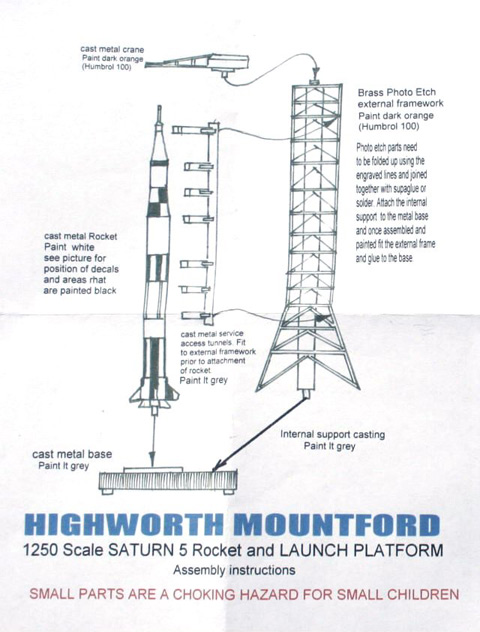 Mountford Metal Miniatures - Saturn 5 Rocket and Launch Pad