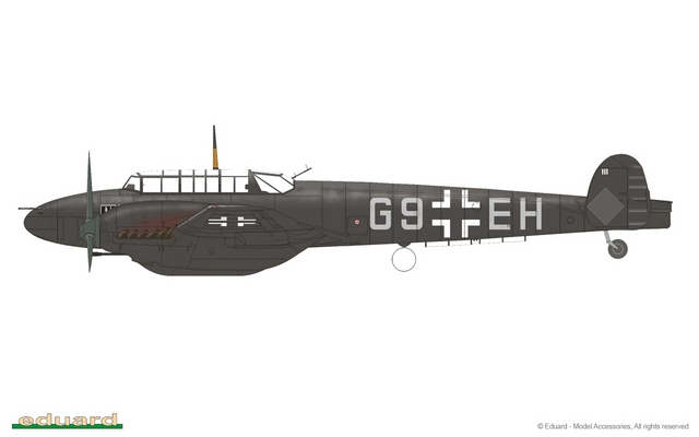 Decalvariante 2: Nachtjagdgeschwader (NJG) 1, Venlo Air Base, Niederlande, Februar 1942 (Grafik: Eduard)