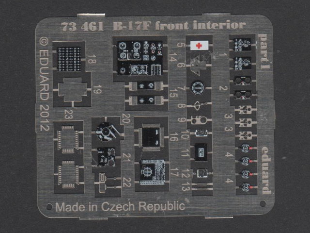 Eduard Ätzteile - B-17F front interior