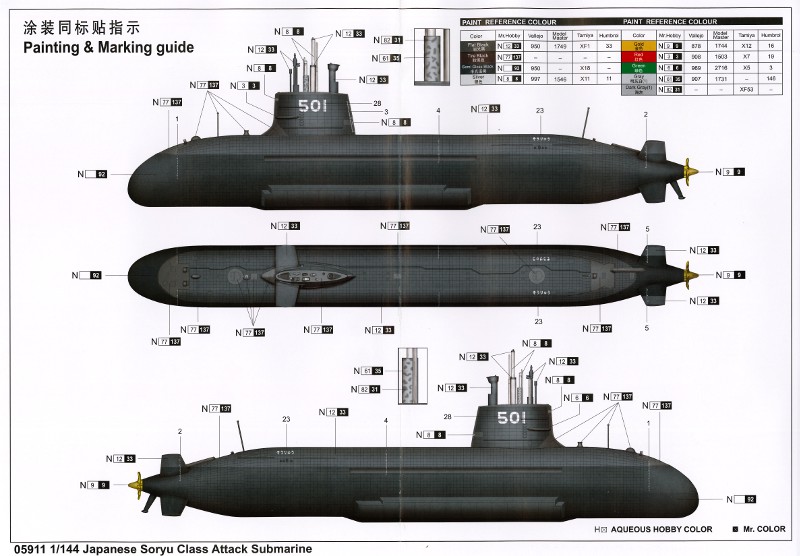 Trumpeter - Japanese Soryu Class Attack Submarine