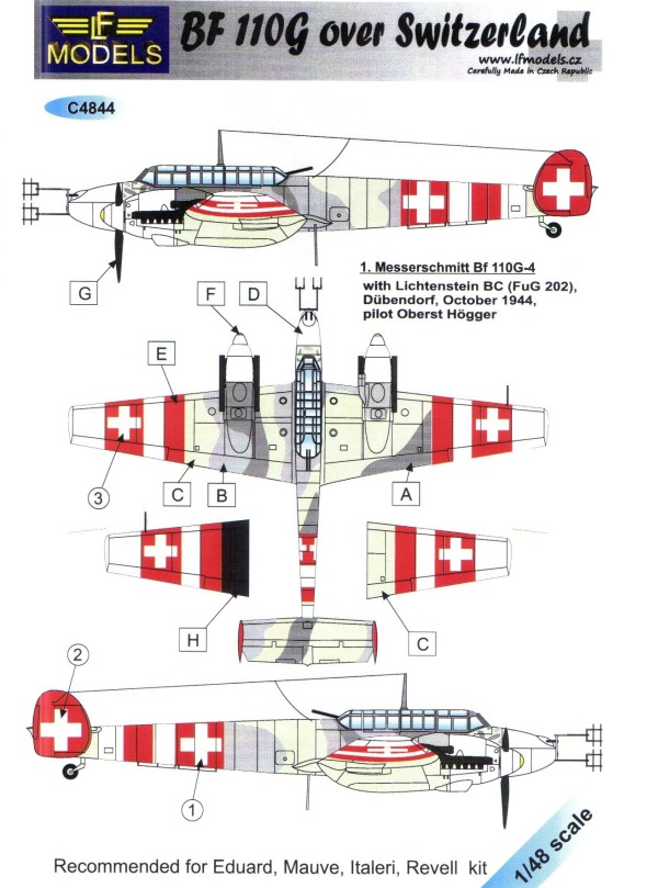 LF Models - BF 110G over Switzerland