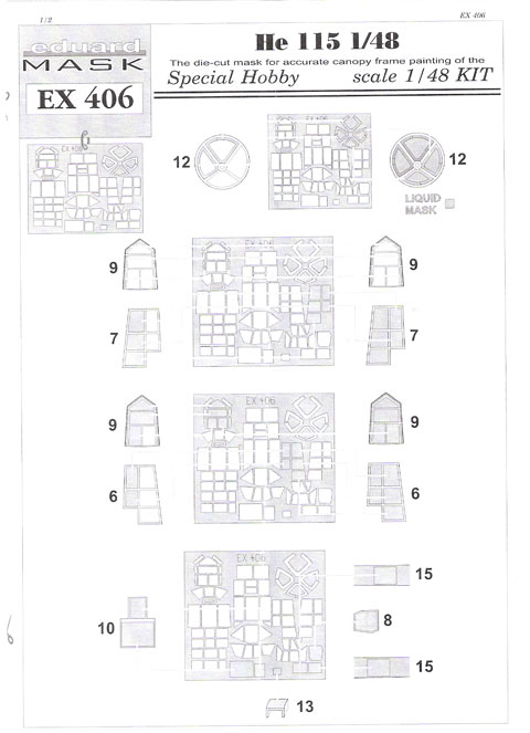 Eduard Mask - He 115 Mask
