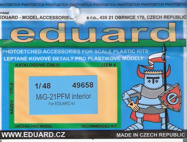 Eduard Ätzteile - MiG-21PFM Interior