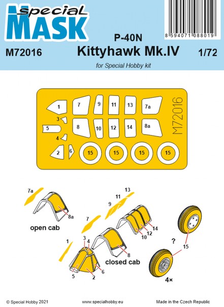 Special Mask - P-40N/Kittyhawk Mk.IV Mask