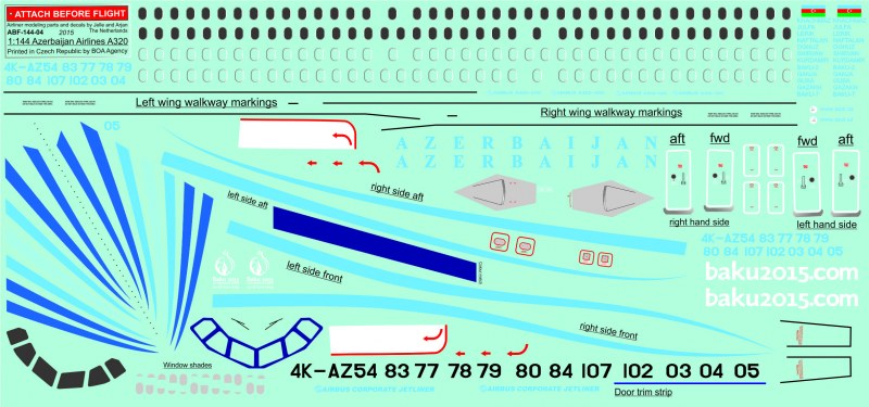 Attach Before Flight - Airbus A319/ A320 Azerbaijan Airlines