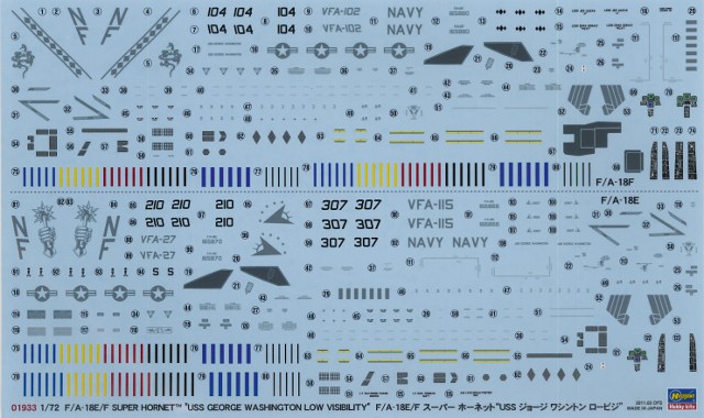 Hasegawa - F/A-18E/F Super Hornet USS George Washington Low Visibility