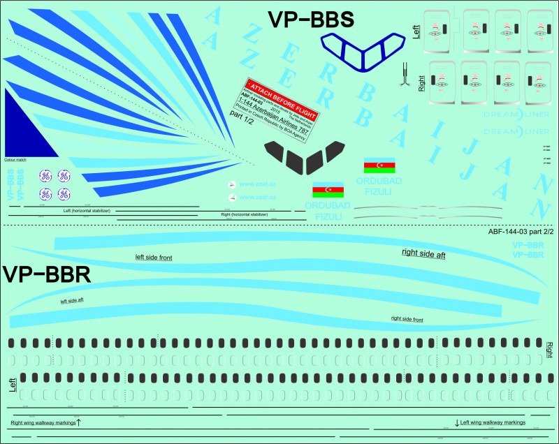 Attach Before Flight - Boeing 787 Azerbaijan Airlines