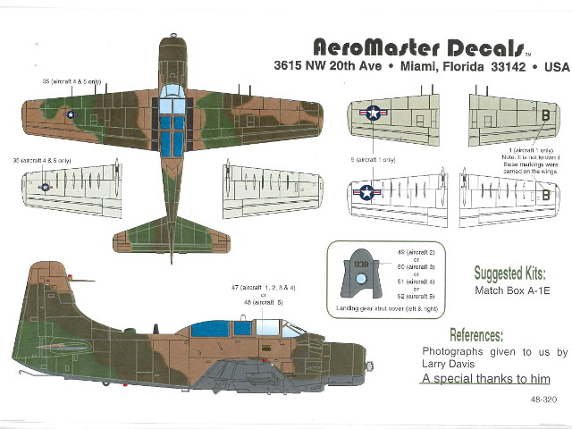 Aeromaster Decals - Airwar Over Vietnam Pt. III - A-1Es