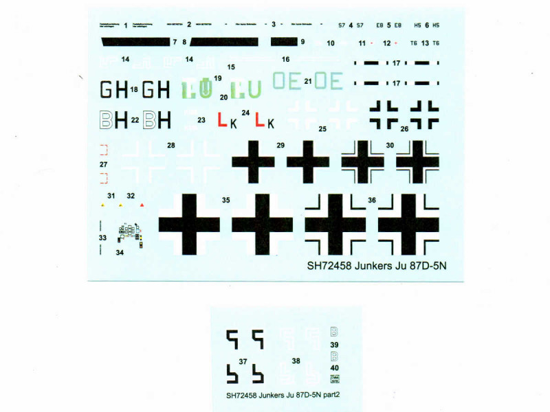 Decals für vier deutsche Maschinen