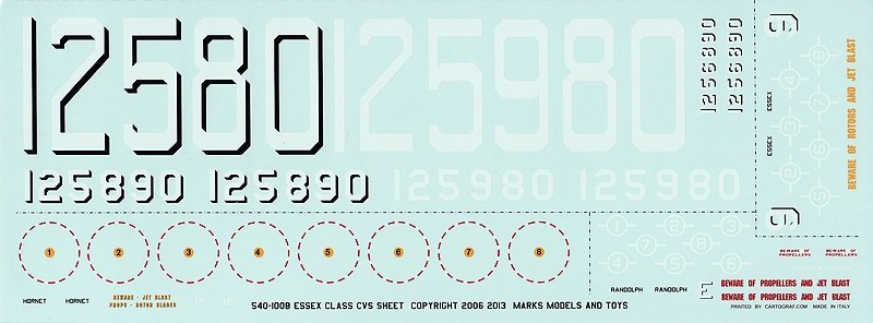 Starfighter Decals - Essex Class CVS Decals