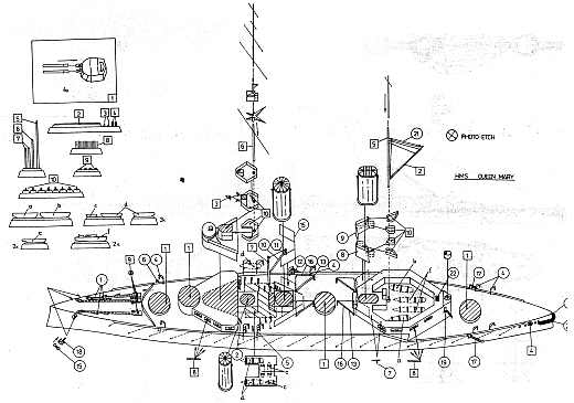 NNT Modell+Buch - H.M.S. Queen Mary